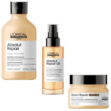 Imagem de Shampoo E Máscara Light E Óleo 10In1 Loreal Absolut Repair - Loreal Pr