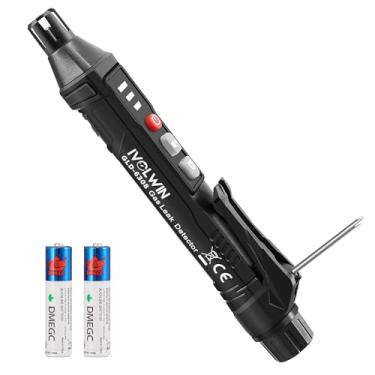 Imagem de Detector de vazamento de gás 2 em 1, detector de vazamento de gás natural IVOLWIN com chave de fenda dobrável, alarme sonoro e visual, detector de gás portátil para gás natural doméstico, metano,