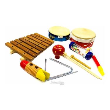 Imagem de Bandinha Rítmica Kit 8 Peças Instrumentos Jog Vibratom P366
