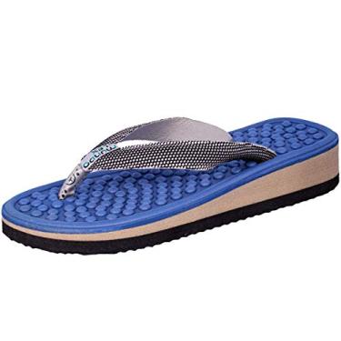 Imagem de Chinelo Mundoflex Anabela Azul Ref. 812 Tamanho: 39/40