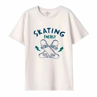 Imagem de Camiseta Hering Infantil Menino Manga Curta Com Estampa Branca-Masculino