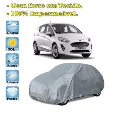 Imagem de Capa com forro cobrir carro Ford Fiesta Hatch 100% Impermeável Proteçã