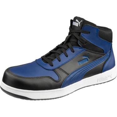 Imagem de PUMA Tênis industrial masculino Frontcourt Bue preto Mid Sd, Azul Preto Médio Sd, 40