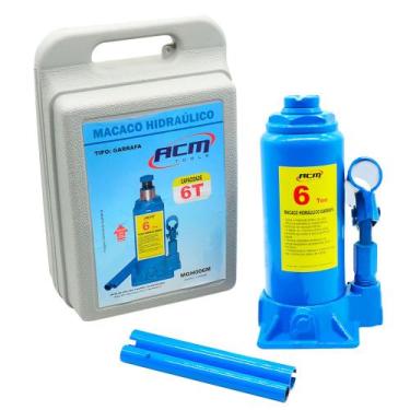 Imagem de Macaco Hidráulico Garrafa 6Ton com Maleta MHG006M ACM TOOLS