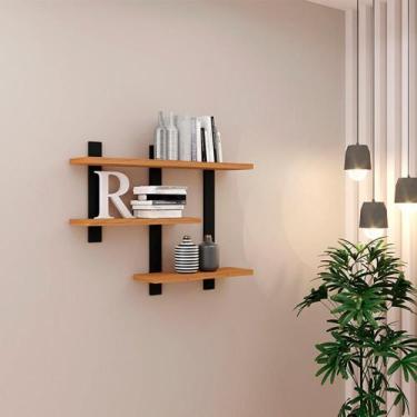 Imagem de Prateleira Nicho Suspensa Industrial Home Office 100% MDF - Pradel SE