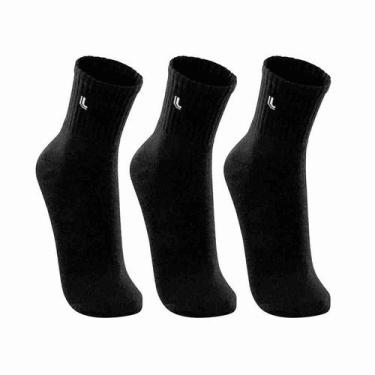 Imagem de Kit Meia Lupo 3 Pares Cano Médio Algodão Esporte Coturno 3245 Bota Bot