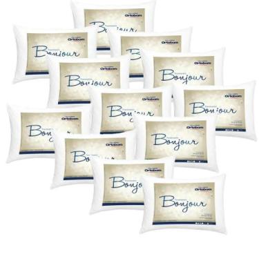 Imagem de Kit Travesseiro Bonjour Ortobom - Kit com 12 Unidades 50x70 - Fibra Si