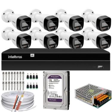 Imagem de Kit Intelbras 8 Cameras 1220b Full Color Dvr 1208 1tb Purple