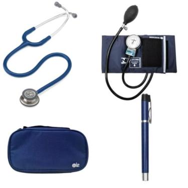 Imagem de Kit Estetoscopio Littmann + esfigmo + case + Laterna - Cores Variadas 