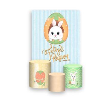 Imagem de Painel De Festa Vertical 1,50 x 2,20 + Trio De Capas Cilindro - Feliz 