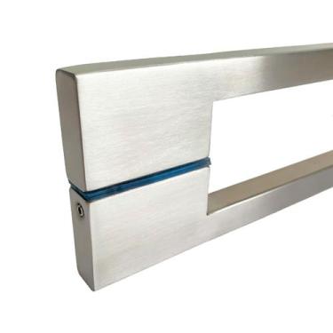 Imagem de Puxador Duplo Para Porta Pivotante Em Aço Inox Twin 80cm - DECORPLACE,