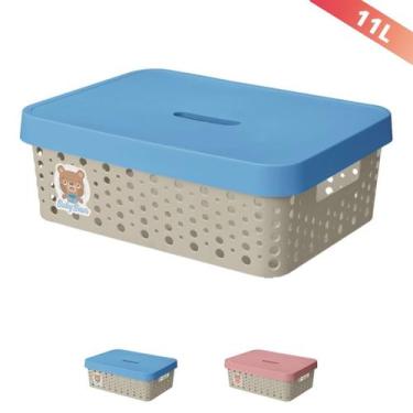 Imagem de Caixa Organizadora Baby Trama Rattan 11L Usual Utilid. - Usual Utilida