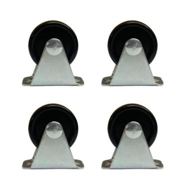 Imagem de 4 Rodízio Fixo Plástico 30mm Sem Trava - Desicon