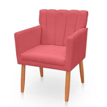 Imagem de Poltrona Cadeira para Sala Confortável e Reforçada Carol Suede - Belar