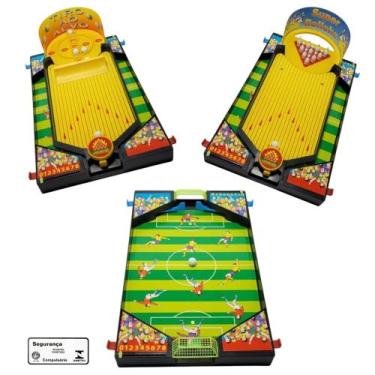Imagem de Jogo 3 em 1 Sport Game Braskit Mini Futebol Boliche e Tiro ao Alvo