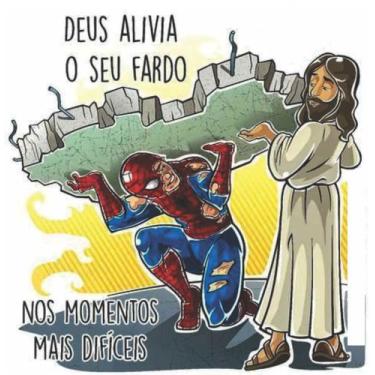 Imagem de Azulejo Personalizado tema Bíblico Deus alivia seu fardo  fornecedor M