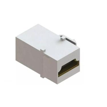 Imagem de Conector Emenda HDMI 2.0 Tomada Padrão Keystone Branco - QTMOV