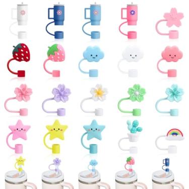 Imagem de Auidy_6TXD 20 peças de topos de palha para Stanley, tampas de palha apto para Stanley Cup capa de palha compatível com copo Stanley 30 e 4,4 onças tampas de palha de 10 mm para acessórios Stanley Cups