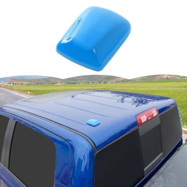 Imagem de RT-TCZ Acessórios exteriores de decoração de cobertura de antena de teto para Dodge Challenger 2009-2024, para Dodge Charger 2010-2024, para Dodge Ram 2010-2015 (azul claro)