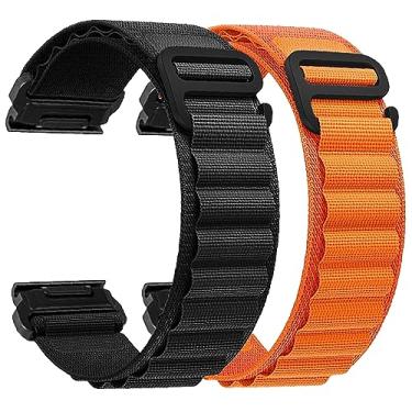 Imagem de Zeit Diktator Pulseiras de relógio Quickfit de 22 mm compatíveis com Garmin Fenix 7X Pro/7/6 Pro/5 plus/5/Instinct/Forerunner 965 955 935 935/Epix Pro/Descent G1 Alpine Loop Nylon Pulseira de substituição para homens - Grande