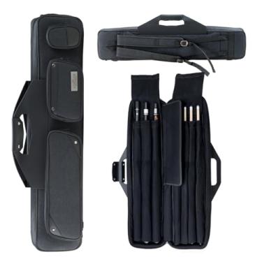 Imagem de KONLLEN Estojo para taco de bilhar Oxford 3x4 para taco de bilhar comporta 3 pontas e 4 eixos de bilhar Sitck Estojos de transporte de grande capacidade com acessórios para tacos de bilhar com vários