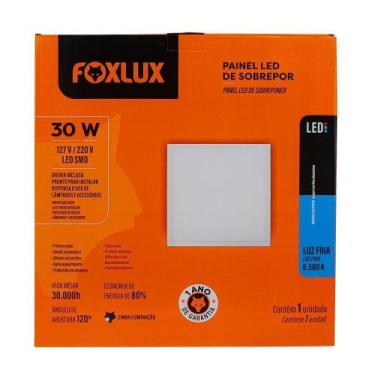 Imagem de Plafon Painel Foxlux LED 40cm Quadrado de Sobrepor 30W 6500K