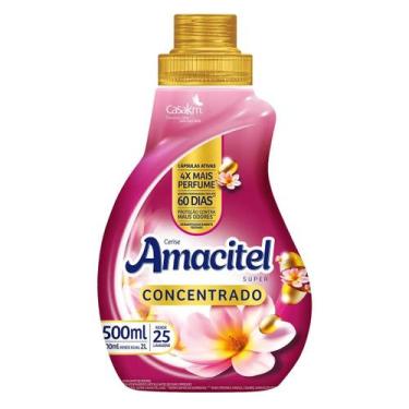 Imagem de Amaciante de Roupas Concentrado Amacitel Super Frasco 500ml - CasaKm, 
