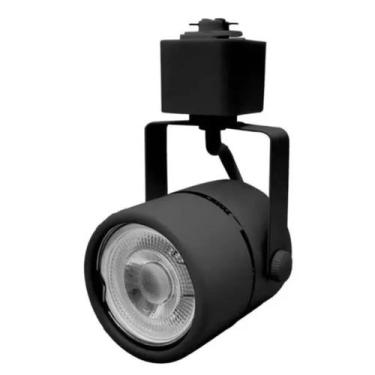 Imagem de Spot de Trilho Fenda Redondo Dicroica Ferro Preto - PIX Iluminação 365