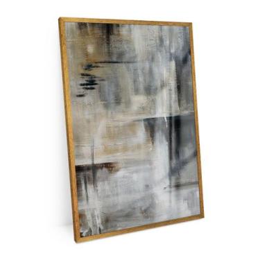 Imagem de Quadro Textura Em Cinza Moderno Estiloso 90x60cm Para Quarto - Bimper 