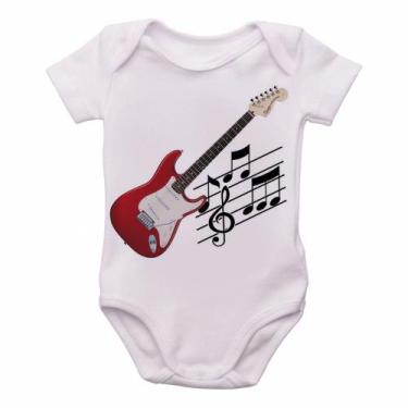Imagem de body nenê criança roupa bebê  Guitarra Instrumento - Empório Dutra, M 