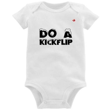 Imagem de Body Bebê Do a Kickflip - Foca na Moda, Branco, GG