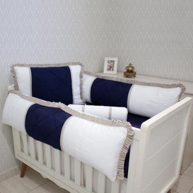 Imagem de Kit de Berço Menino Tess Marinho 08 Peças - Bebê & Enxoval