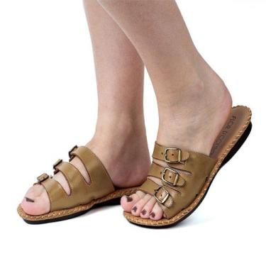 Imagem de Sandália  em Couro Whisky - Flor D'Couro, 35