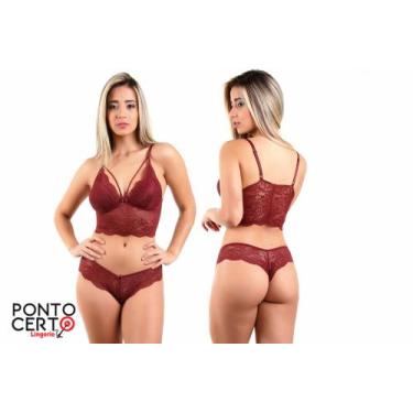 Imagem de Conjunto Tamiris - Ponto Certo Lingerie, Vermelho, M
