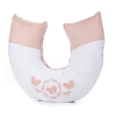 Imagem de Almofada amamentação Percal 100% algodao  Borboletas jardim - Dolce Af