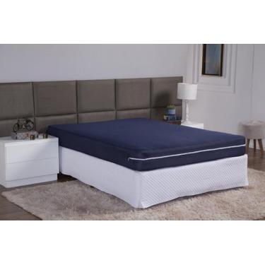 Imagem de Capa Protetora de Colchão Queen com Zíper Malha Gel Lisa 30 cm de Altu