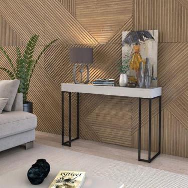 Imagem de Aparador Sala Preto 1,20mts Pés De Ferro Retro Sem Gaveta - A7home, of