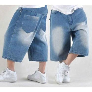 Imagem de Bermuda - larga - jeans - RR, Azul, 50