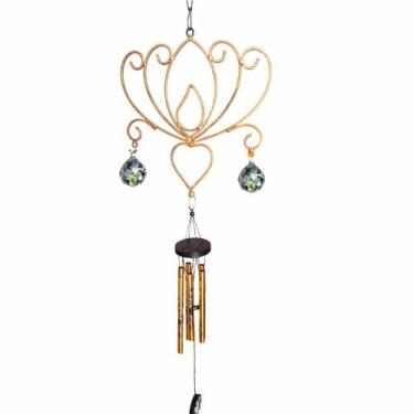 Imagem de Sino Dos Ventos Mensageiro Dos Ventos Flor De Lotus - Althea Arte Deco