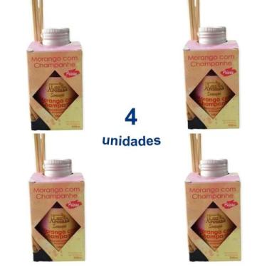 Imagem de 4 Difusor Ambiente Vareta Aromatizante Aromas Odorizador Perfume Casa 