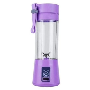 Imagem de Juice Cup Mini Liquidificador Portatil Shake Eletrico Lilas - DRAIK
