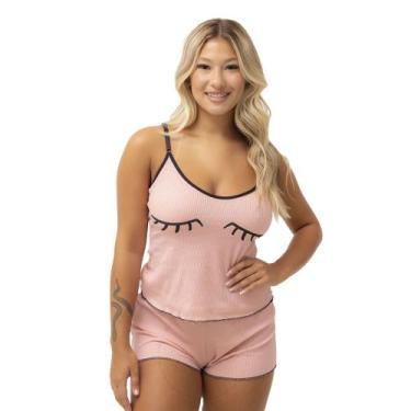 Imagem de Baby Doll Canelado Adulto Estampado Feminino Alça Regulavel - Use.D, R