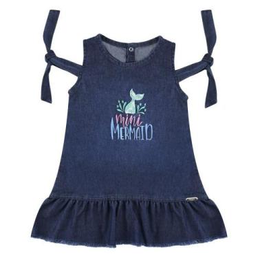Imagem de Vestido Look Jeans Evasê Jeans - UNICA - 03, 3, Azul