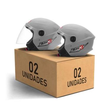 Imagem de Kit 2 Capacetes New Liberty 3 Abertos Pro Tork Moto Masculino Feminino