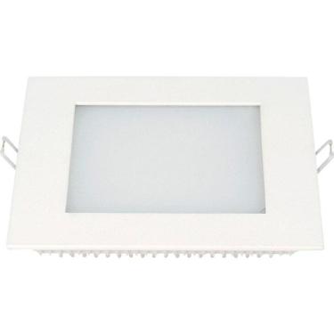 Imagem de Painel Plafon Led de Embutir Taschibra Quadrado Fit 12W, Branco 6500K