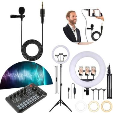 Imagem de Kit Criador de Conteúdo com Tripé Profissional - RMEletronicos