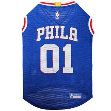 Imagem de Pets First Camiseta NBA Phillandphia 76ERS Dog Jersey, pequena – Regata de basquete para animais de estimação, Pequeno