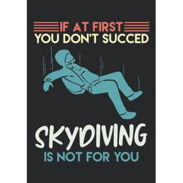 Imagem de Notizbuch A5 kariert mit Softcover Design: Fallschirmspringer Spaß Spruch Skydiving Skydiver: 120 karierte DIN A5 Seiten