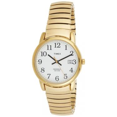 Imagem de Relógio Masculino Analógico Easy Reader com Pulseira de Aço Inoxidável em Tom, Modelo, TIMEX T2H301, Dourado