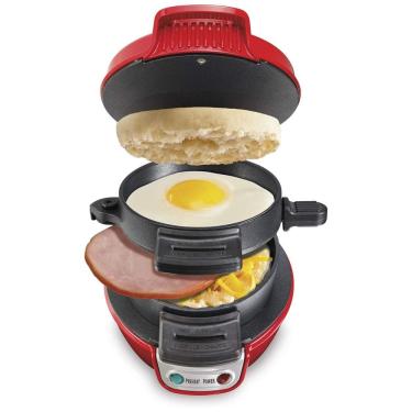 Imagem de Sanduicheira, Antiaderente, 600W, 110v, HAMILTON BEACH 25476, Vermelho